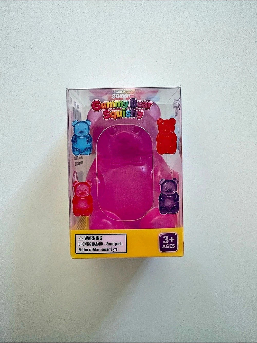 World of Squish Gummy Bear Squishy Pink NWT